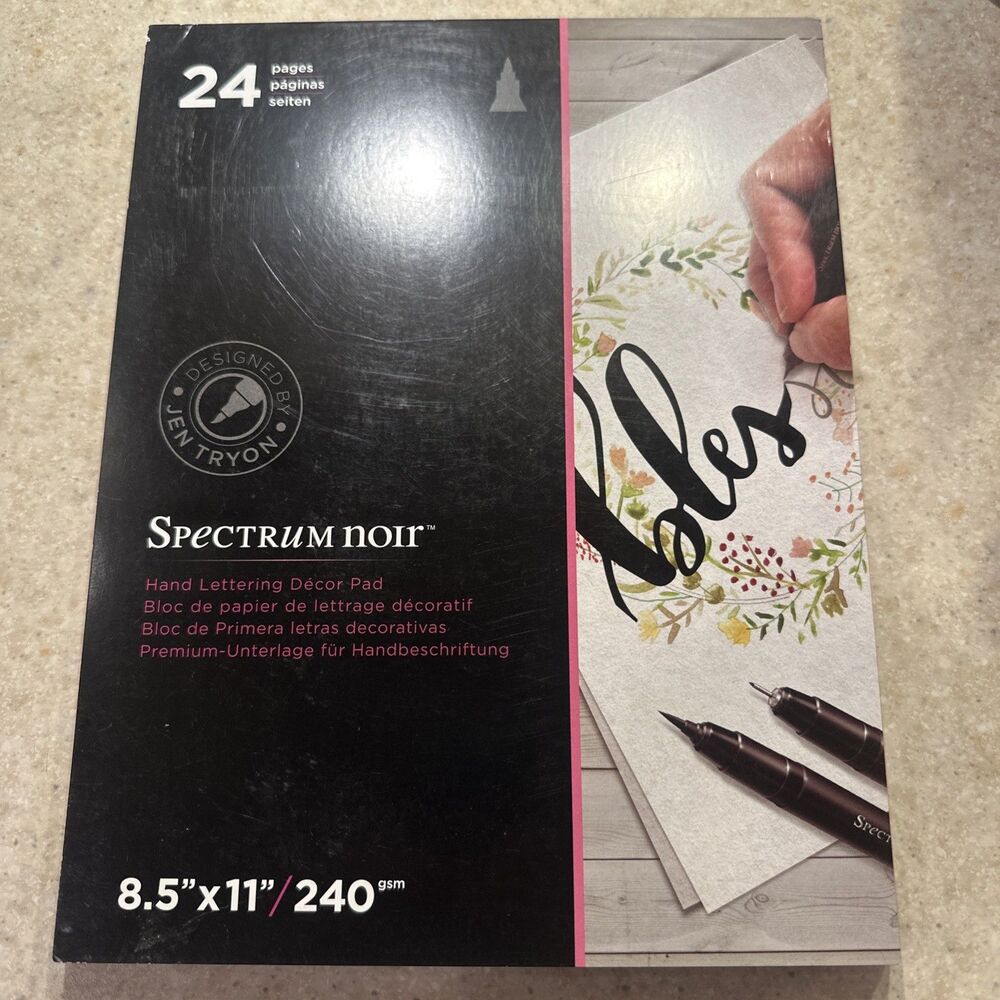 New Spectrum Noir 24 Pages Hand Lettering Decor Pad calligraphy craft paper